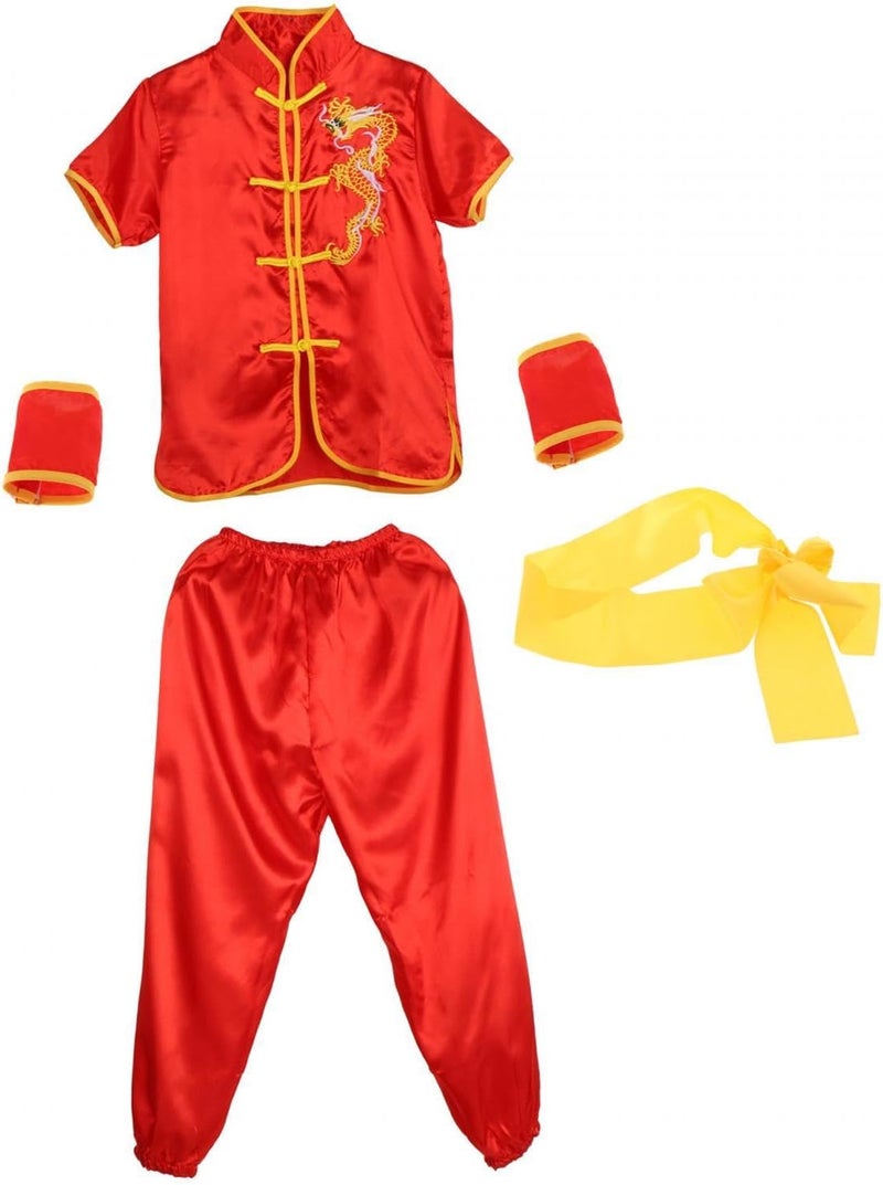Qianly Chinese Traditional Wushu Costume Clothes Performance Wear Apparel Suit for Kids Unisex Boys Girls Comfort - Image 1