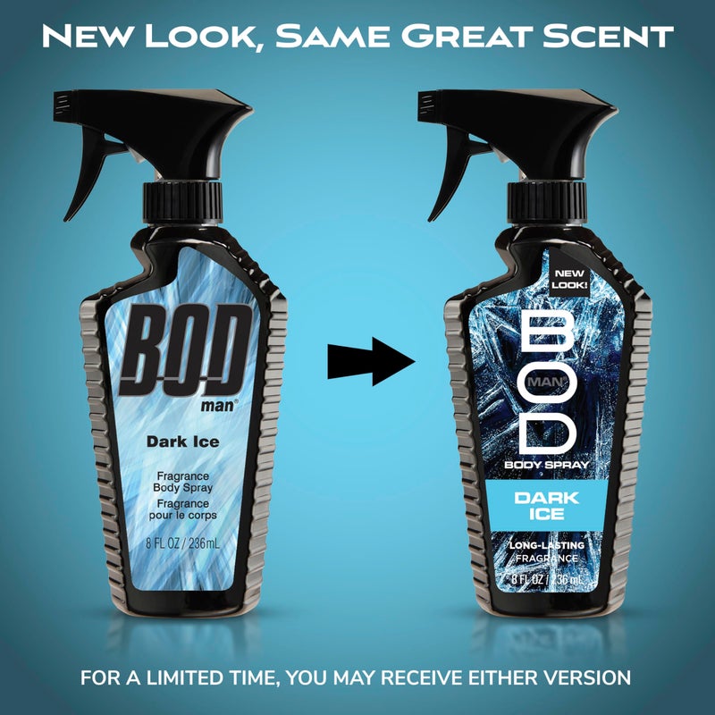 BOD man Fragrance Body Spray, Dark Ice, 8 fl oz - Image 2