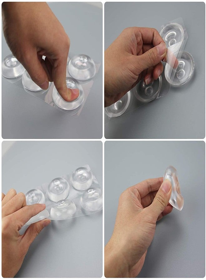 KeepCart Silicone (9 PCs) Door Bumper Wall Protector Self Adhesive Clear Door Stopper Knob Pads,Soft Reusable Rubber Wall Protectors Shield - Image 5