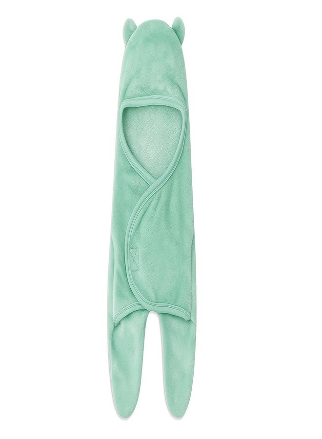 Adhigams New Born Baby Stylish Bathrobe/Bath Towel/Baby Wrapper | Unisex Green (6-12 Months) 70x30 cm - Image 1