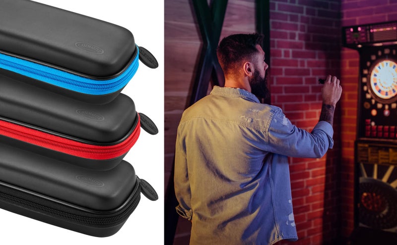 CASEMASTER حافظة كاسماستر سينتري 6 للسهام - نحيفة، تحمل ملحقات إضافية، نصائح، أعمدة وطائرات - متوافقة مع سهام الفولاذ والسهام الناعمة - غلاف تكتك مقاوم للصدمات والماء - سحاب أزرق - Image 4