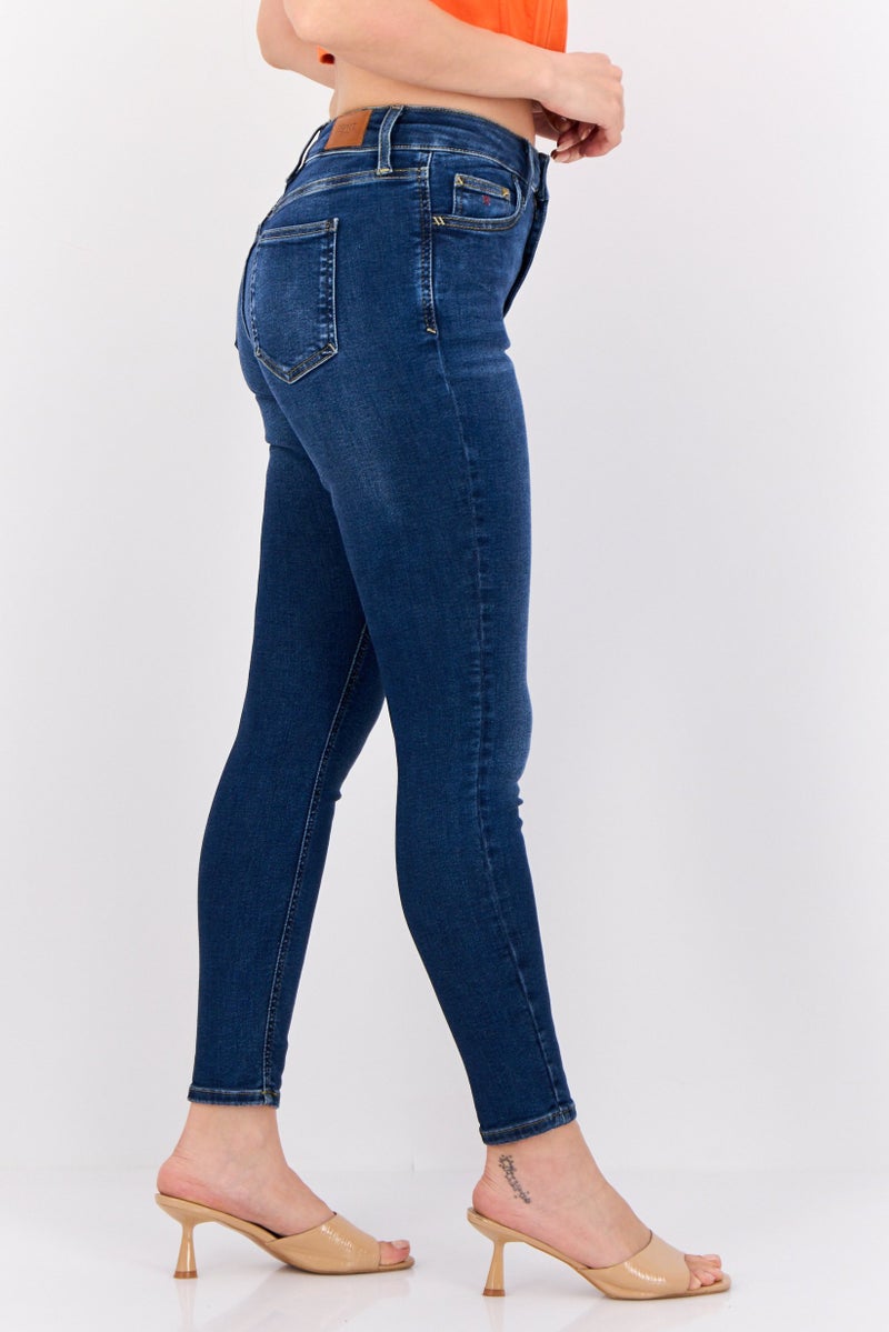 ESPRIT جينز ضيق للنساء، مغسول وقابل للتمدد، أزرق - Image 2