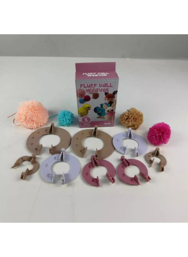 Hand Cylinder Wool Weaving Machine Knitting Machine DIY Creative Wool Hat Scarf Socks Accessories Wool Machine-Color:Random Color Wool (small)/bundle  - Image 3