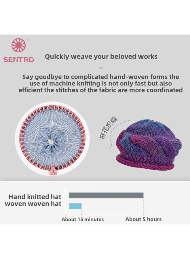 Hand Cylinder Wool Weaving Machine Knitting Machine DIY Creative Wool Hat Scarf Socks Accessories Wool Machine-Color:Random Color Wool (small)/bundle  - Image 4