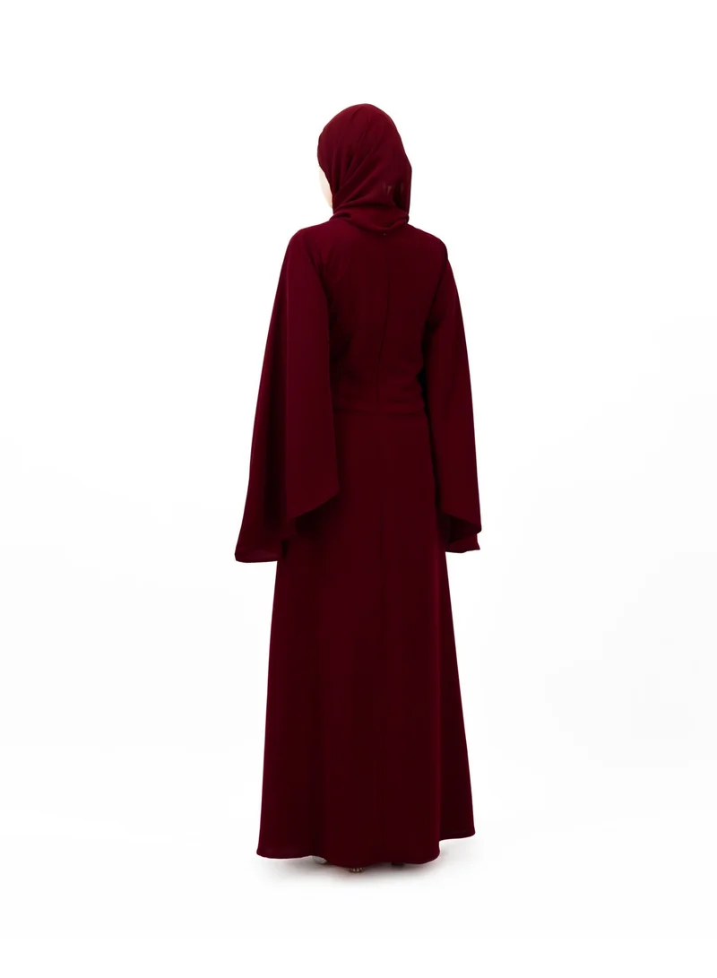 Eight Thirty Nine  Destined - Maroon | Long Sleeves Maxi Dress for Women | Best Price UAE