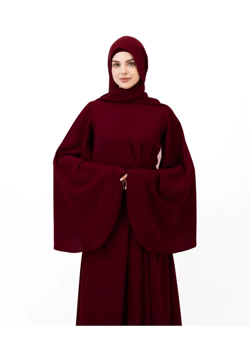 Eight Thirty Nine  Destined - Maroon | Long Sleeves Maxi Dress for Women | Best Price UAE