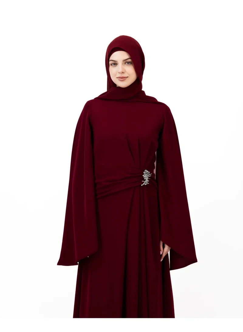Eight Thirty Nine Destined - Maroon | Long Sleeves Maxi Dress