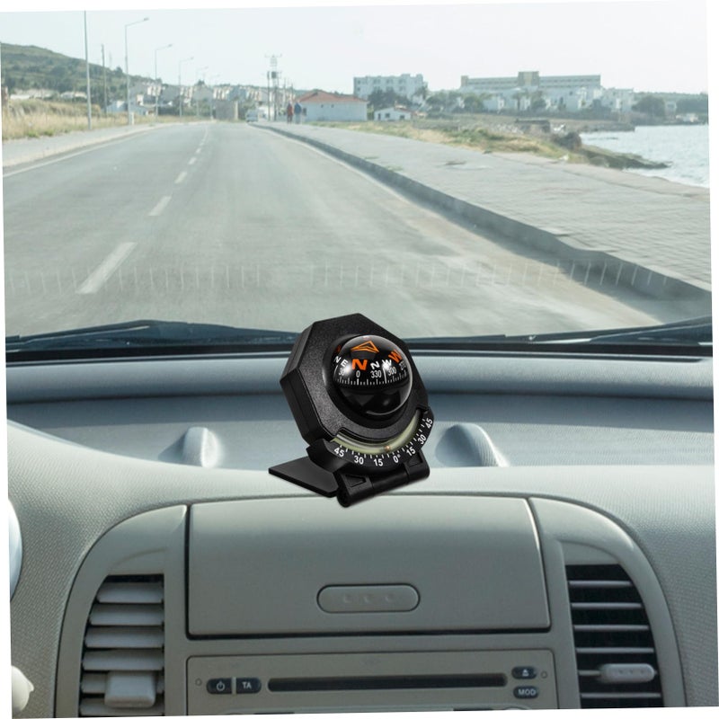 بوصلة لوحة القيادة ذاتية اللاصق مع زاوية قابلة للتعديل لسيارة قارب شاحنة ملاحة - Image 5