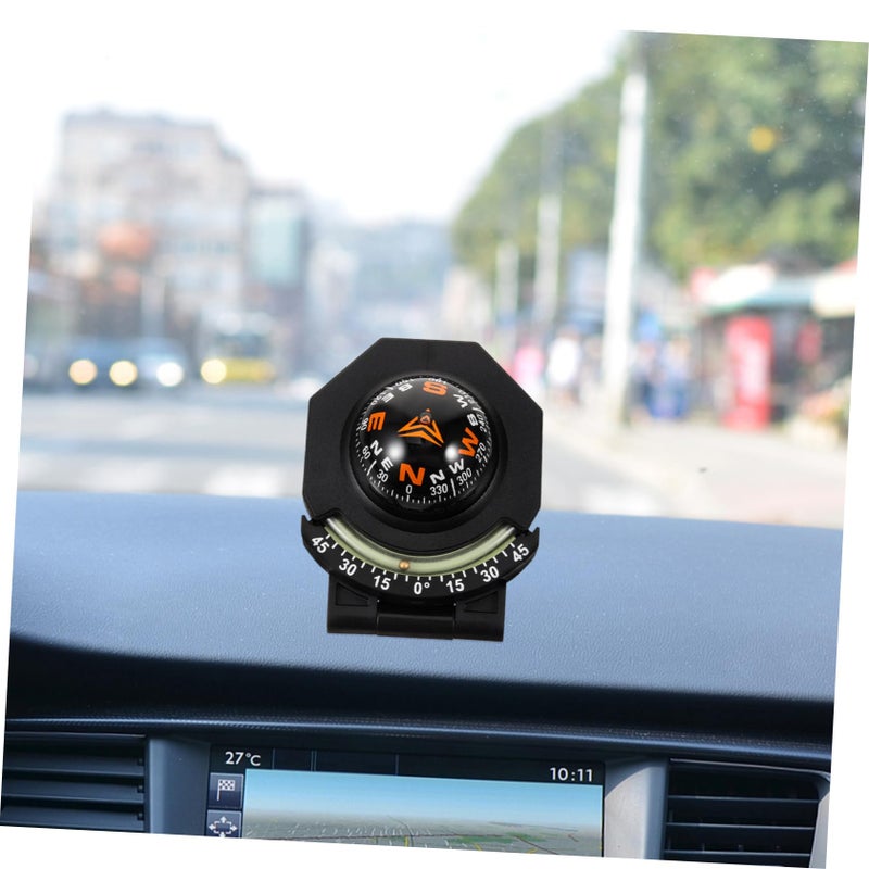 بوصلة لوحة القيادة ذاتية اللاصق مع زاوية قابلة للتعديل لسيارة قارب شاحنة ملاحة - Image 4