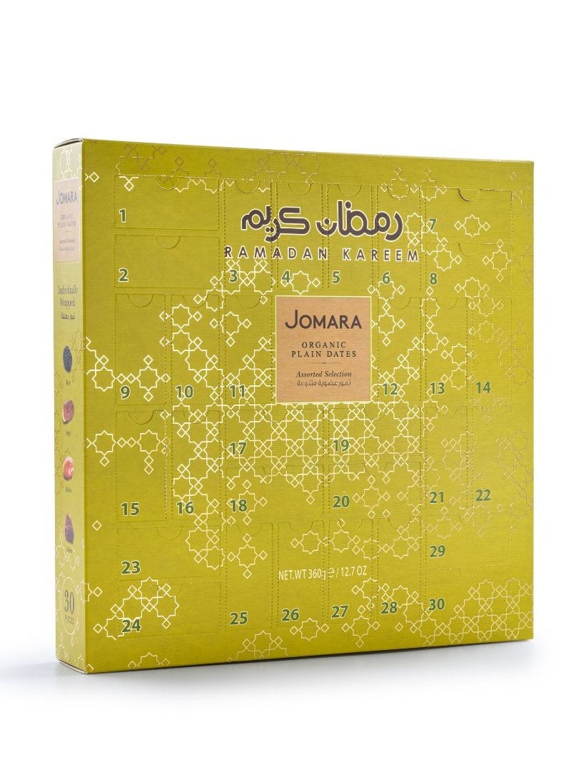 Jomara - Plain Dates Assorted Organic Ramadan Advent Calendar 360g - Image 1