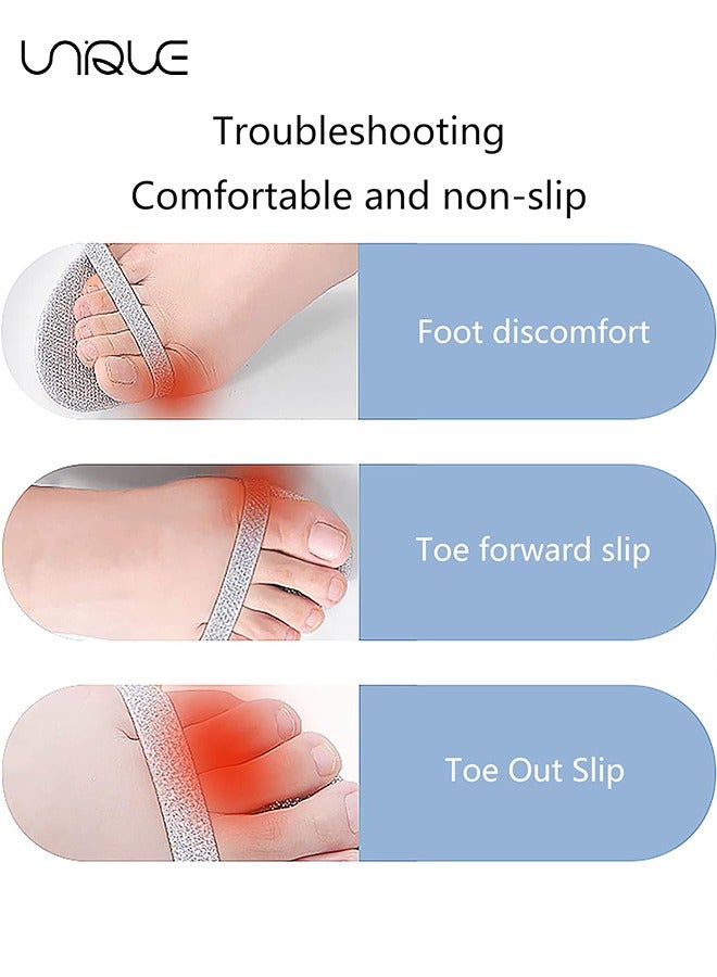 Unique 2 Pairs Invisible Anti-Slip Heel Foot Cushion Pads Stickers - Non-Slip Forefoot Strips Sticker Adjustable & Self-Adhesive Women Sandals high Heels Stickers (Transparent) - Image 5