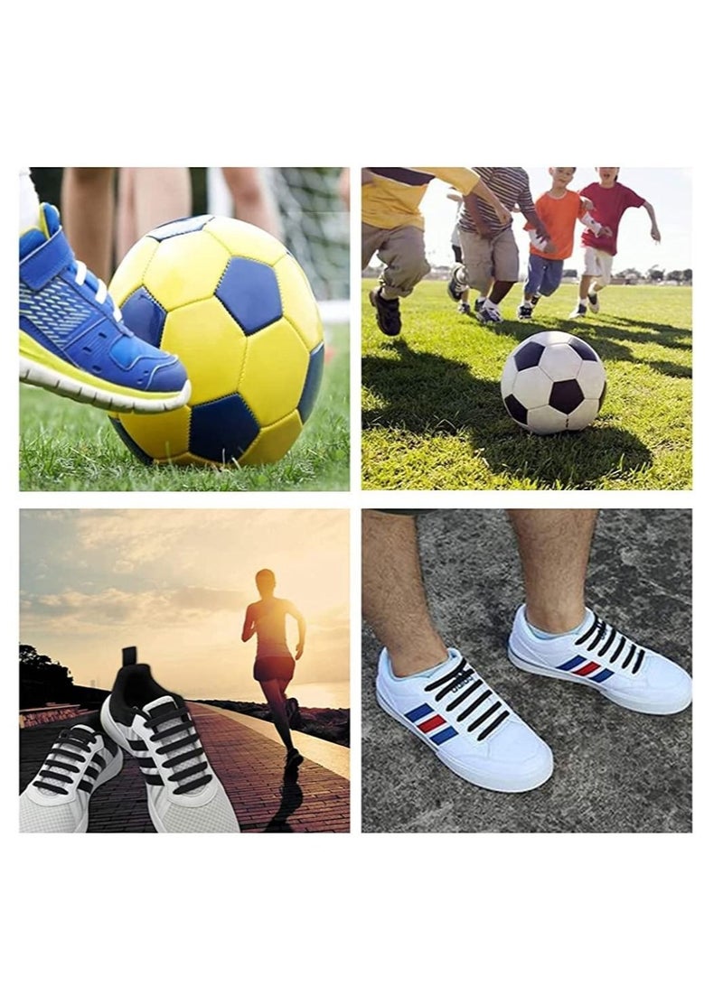 Captaintech No Tie Shoelaces for Kids, Stretch Silicone Elastic Shoe Laces, Lazy Quick Tie Tieless Waterproof Wash-free Shoe Laces for Sneakers Running Shoes, and Casual Shoes - Image 3