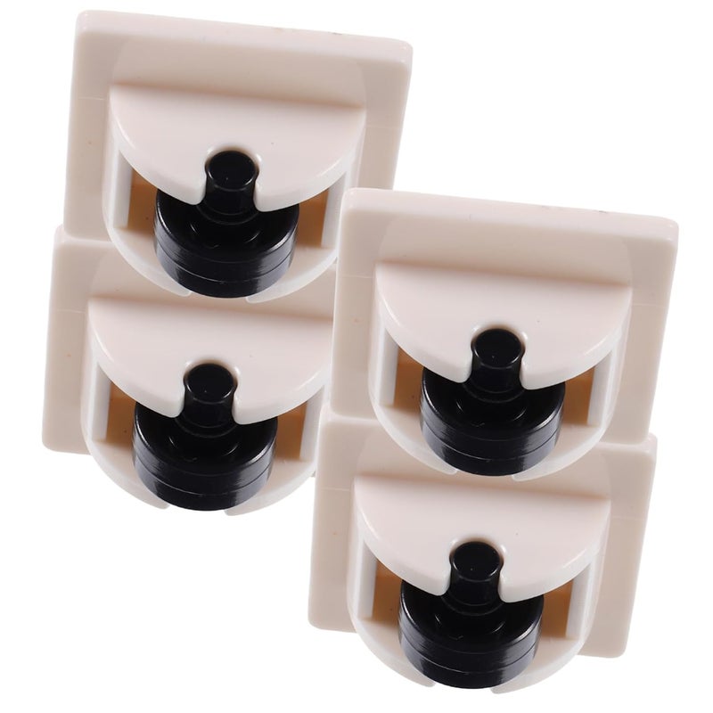 4Pcs Heavy Duty Adhesive Caster Wheels Non Swivel for Storage Bins Easy Install - Image 2
