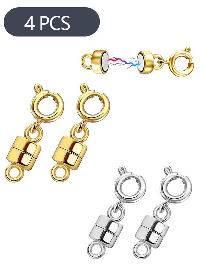 Ant - 4-Piece Magnetic Clasp Converter for Necklace, Magnetic Necklace Closures Connector, Magnetic Jewelry Clasps Connector Chain Extender for Necklace Bracelet Crafts - Image 1