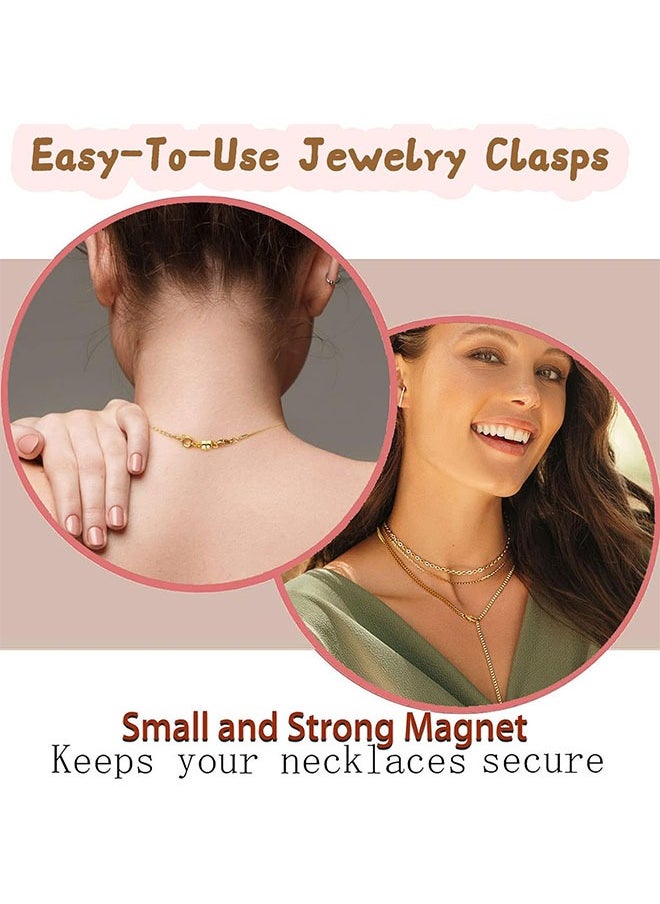 Ant - 4-Piece Magnetic Clasp Converter for Necklace, Magnetic Necklace Closures Connector, Magnetic Jewelry Clasps Connector Chain Extender for Necklace Bracelet Crafts - Image 1