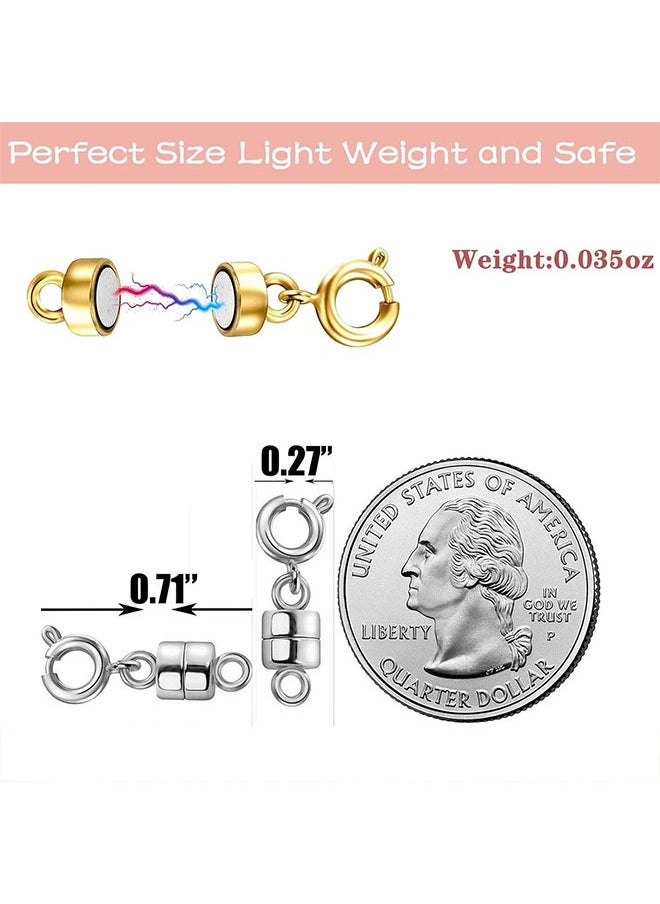 Ant - 4-Piece Magnetic Clasp Converter for Necklace, Magnetic Necklace Closures Connector, Magnetic Jewelry Clasps Connector Chain Extender for Necklace Bracelet Crafts - Image 1