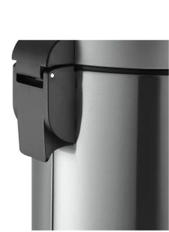 EKO MAGGEY SERIES | Brushed Stainless Steel Finish | Soft-Closing | Fingerprint-Resistant | Deluxe Step Trash Bin | Metallic Grey | Medium | 12L  - Image 5