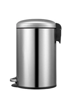 EKO MAGGEY SERIES | Brushed Stainless Steel Finish | Soft-Closing | Fingerprint-Resistant | Deluxe Step Trash Bin | Metallic Grey | Medium | 12L  - Image 3