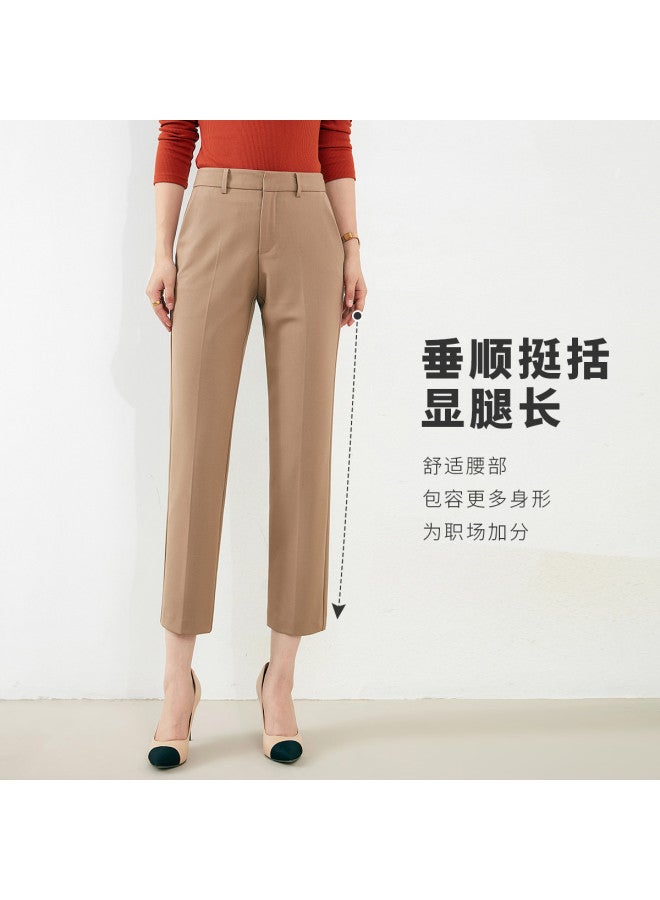 ROMON Women'S Casual Pants For Commuting, Business, Versatile, Slimming, Daily Wear, Straight Leg Cropped Pants For Women - Image 5