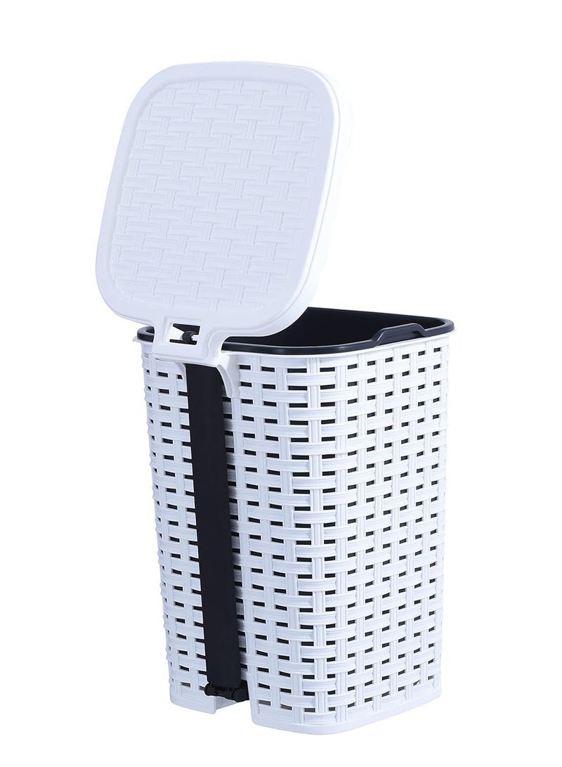 Trash Can with Lid 16L, Bathroom Trash Can with Lid, Office Garbage Can Waste Basket, Nordic Small Trash Bin for Bedroom, Toilet, Kitchen, Pet Proof Trash Can Waste & Recycling - Multicolor - Image 3