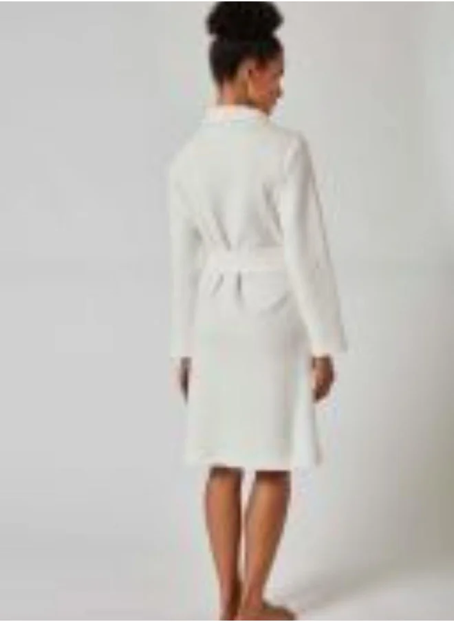 لا سينزا Skiny Shawl Collar Long Robe