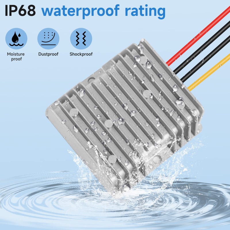 Acridine DC-DC 36V 48V to 12V 20A 240W Step Down Converter Golf Cart Voltage Regulator Reducer Transformer with Fuse Waterproof - Image 4