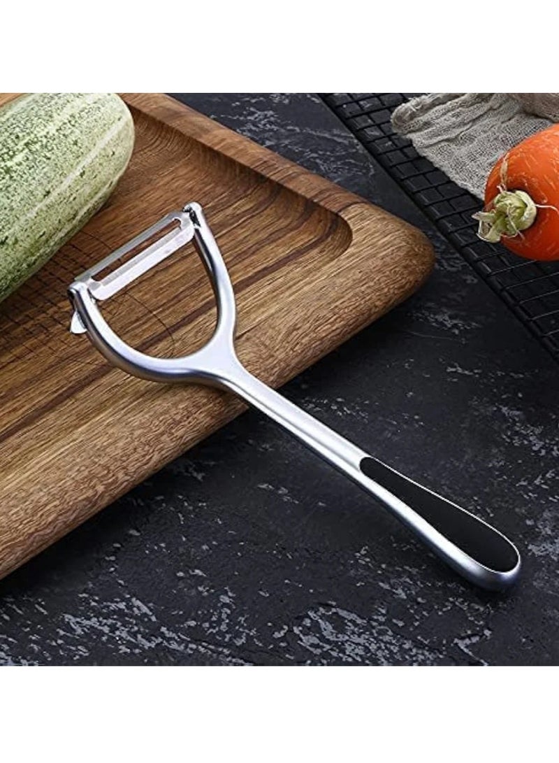 Potato,Vegetable Peeler for Kitchen, Stainless Steel and Garlic Press Crusher - Image 2