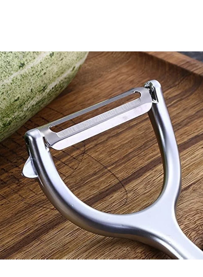 Potato,Vegetable Peeler for Kitchen, Stainless Steel and Garlic Press Crusher - Image 3