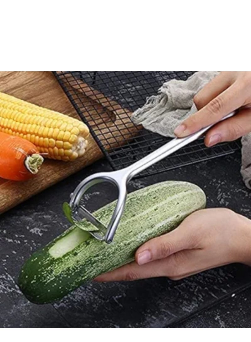 Potato,Vegetable Peeler for Kitchen, Stainless Steel and Garlic Press Crusher - Image 4