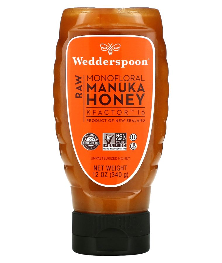 Wedderspoon Raw Monofloral Manuka Honey KFactor 16 12 oz (340 g)