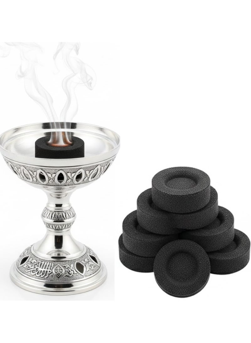 أمم أقراص الفحم للشيشة والبخور – 100 قطعة | حرارة طويلة الأمد | فحم بخور سهل الإشعال لمبخرة، موقد بخور واستخدام الشيشة - Image 1