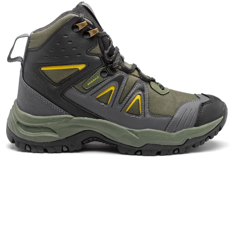 Asian Trekking Shoes for Men in Olive Black