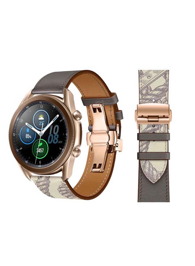 Perfii Genuine Leather Replacement Band for Samsung Galaxy Watch3 45mm Multicolour - Image 1