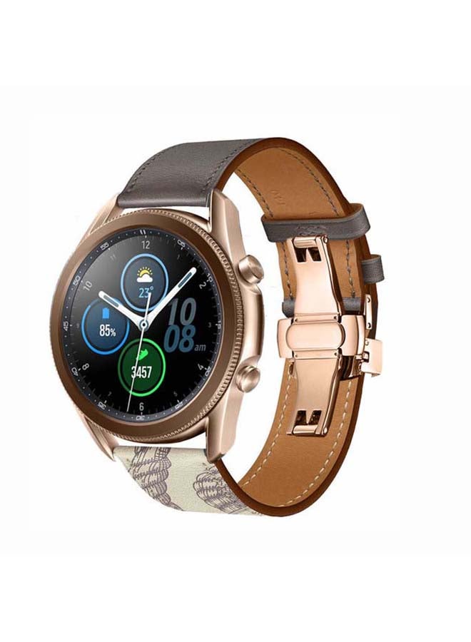 Perfii Genuine Leather Replacement Band for Samsung Galaxy Watch3 45mm Multicolour - Image 2