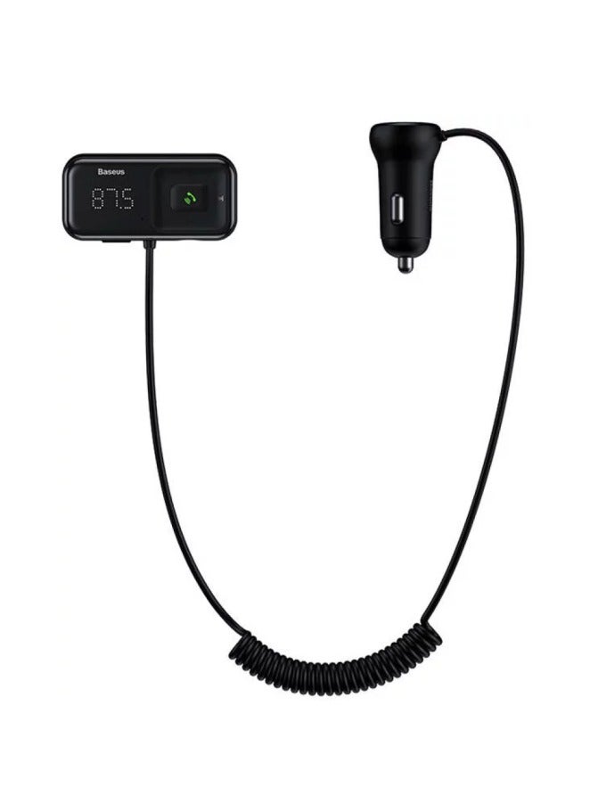 بيسوس مشغل MP3 للسيارة بتقنية البلوتوث على شكل حرف T من OS-Baseus S-16 باللون الأسود - Image 1
