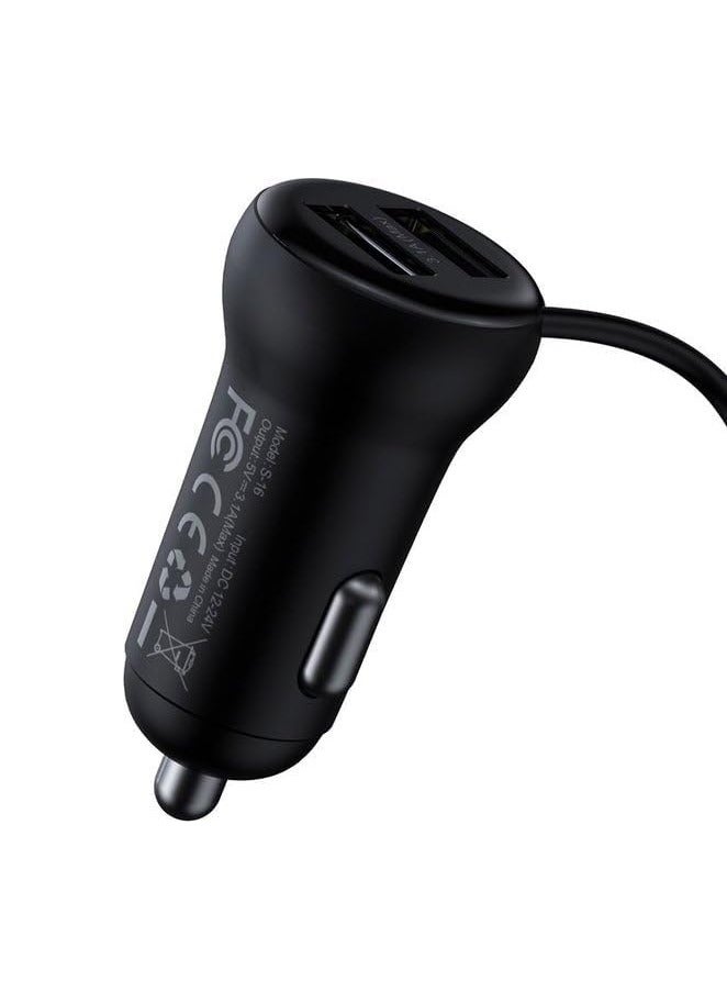 بيسوس مشغل MP3 للسيارة بتقنية البلوتوث على شكل حرف T من OS-Baseus S-16 باللون الأسود - Image 3