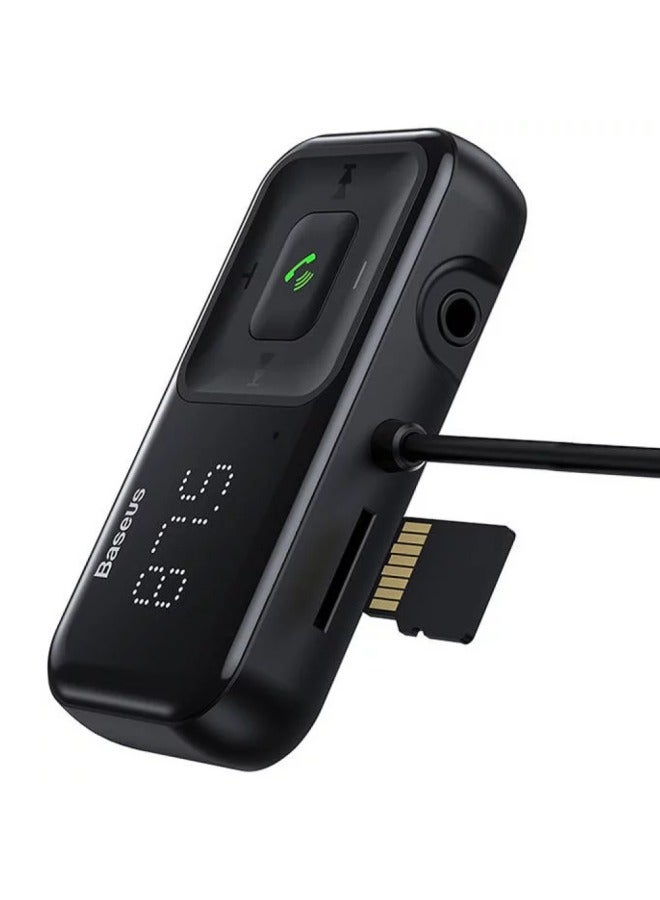بيسوس مشغل MP3 للسيارة بتقنية البلوتوث على شكل حرف T من OS-Baseus S-16 باللون الأسود - Image 2