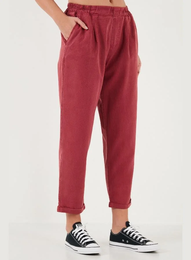 ليلا بنطلون نسائي ليلا بقصة مستقيمة وخصر عادي