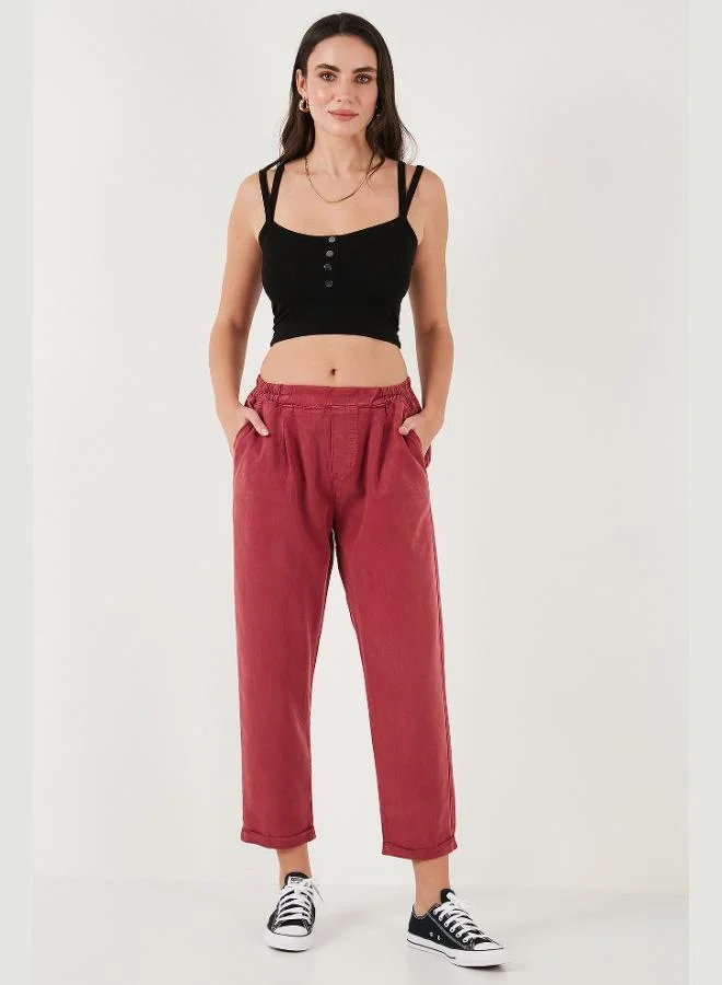 ليلا بنطلون نسائي ليلا بقصة مستقيمة وخصر عادي