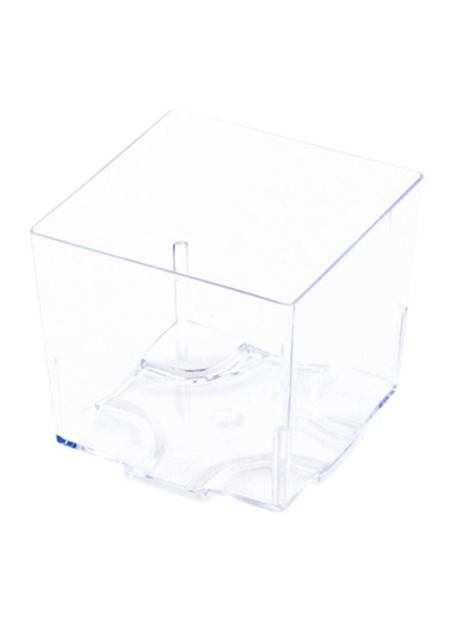 Restaurantware 5 Ounce Mini Dessert Cups, 100 Square Shooters For Desserts - Disposable, Quadrato, Clear Plastic Parfait Cups, Serve Mousse, Puddings, Snacks, Or Samples, For Weddings Or Parties  - Image 1