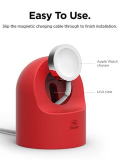 Elago W2 Stand for Apple Watch Charger Stand compatible with Apple Watch Ultra, Series 8/SE2/7/6/SE/5/4/3/2/1 (49mm,45mm,44mm,42mm,41mm,40mm,38mm) - Red  - Image 5