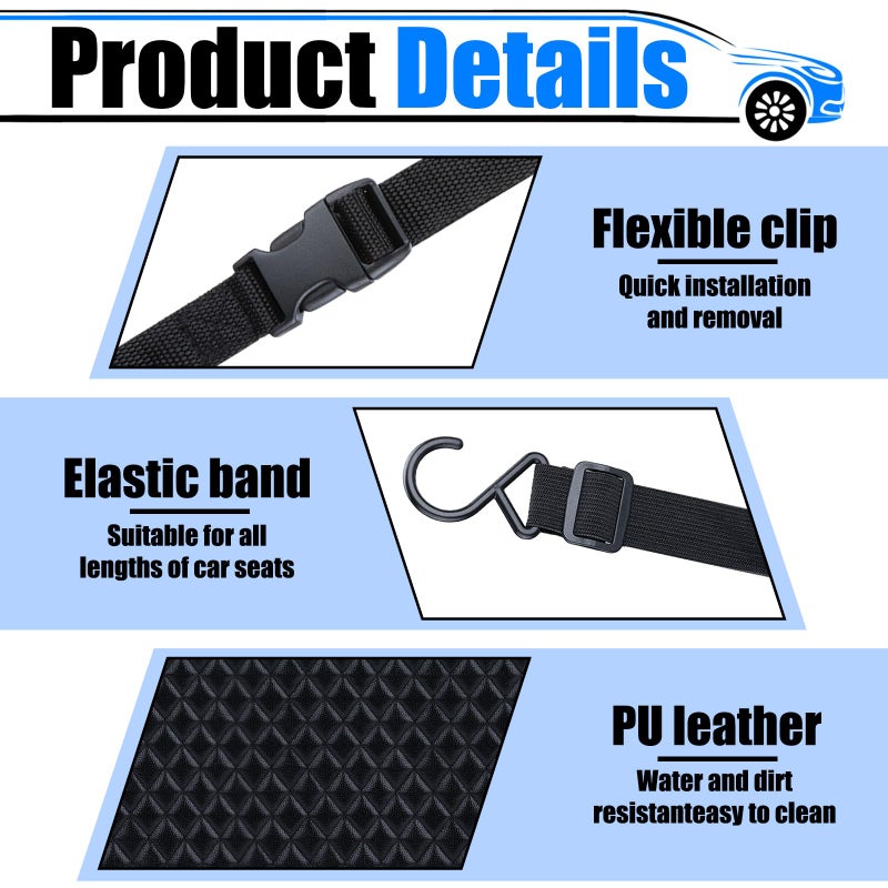 BFXM Car Purse Holder Between Seats, Leather Auto Front Seat Handbag Organizer Pocket, Large Capacity Car Net Pocket Handbag Holder, Backseat Barrier Storage Bag Fits for Car, Truck, SUV - Image 5