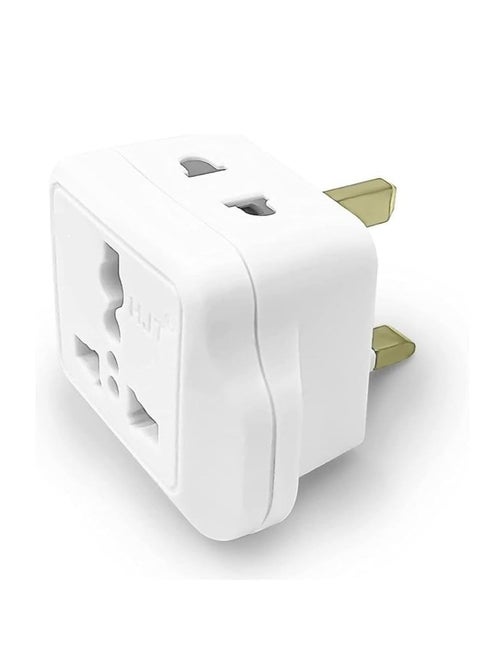 Power Plug Adapter Universal Travel Tool Power Socket Converter International Travel Converts Type D/E/F/G/H/I/L to Type G 13AMP 220-240V Output | 3pin (1 Piece)