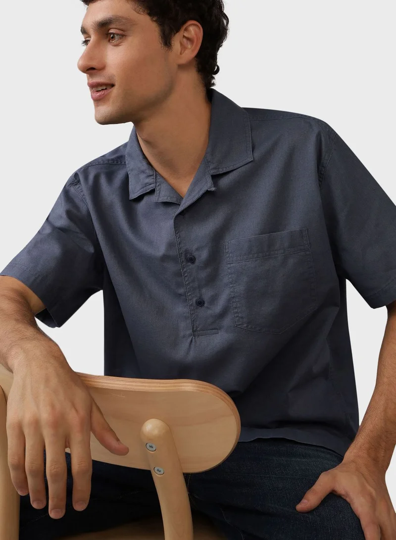 امريكان ايجل Linen Blend Pullover Shirt