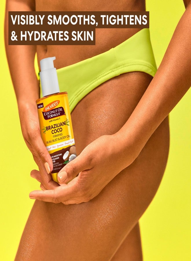 Palmer's Coconut Oil Formula Brazilian Coco Firming Body Oil with Vitamin E, 6.5 Fl Oz, Helps with Skin Tightening & Firming of Bum, Bust & Belly, Provides 48Hr Moisture, Dermatologist Approved - Image 2