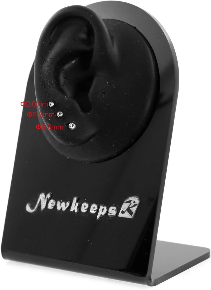 NewkeepsR 20g/18g/16g G23 Titanium Press Fit Threadless Push Pop in Labret Lip Monroe Tragus Earring Stud Piercing - Image 4