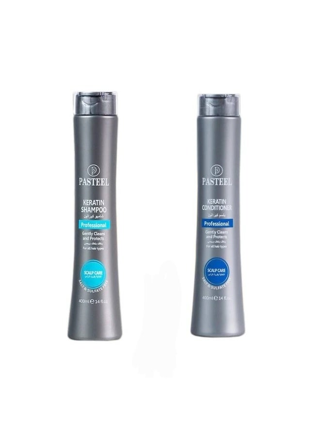 PASTEEL Keratin shampoo and conditioner set 400 ml
