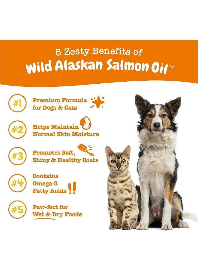 Zesty Paws Pure Wild Alaskan Salmon Oil with Omega 3 Natural EPA + DHA Fatty Acids for Skin and Coat for Dogs and Cats - Image 2