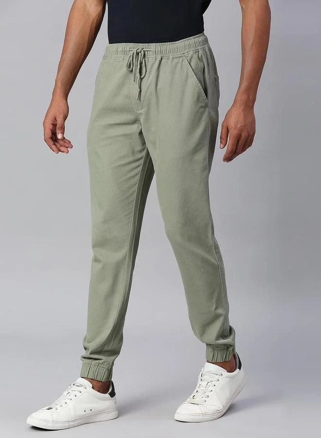 Dennis Lingo Cotton Tapered Fit Joggers Trousers by Styli