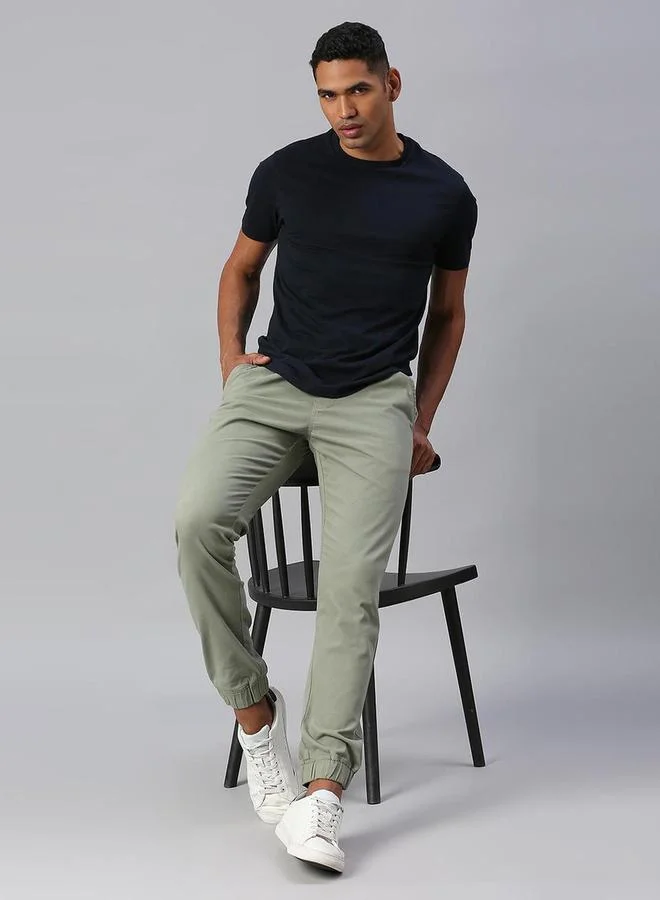 Dennis Lingo Cotton Tapered Fit Joggers Trousers by Styli